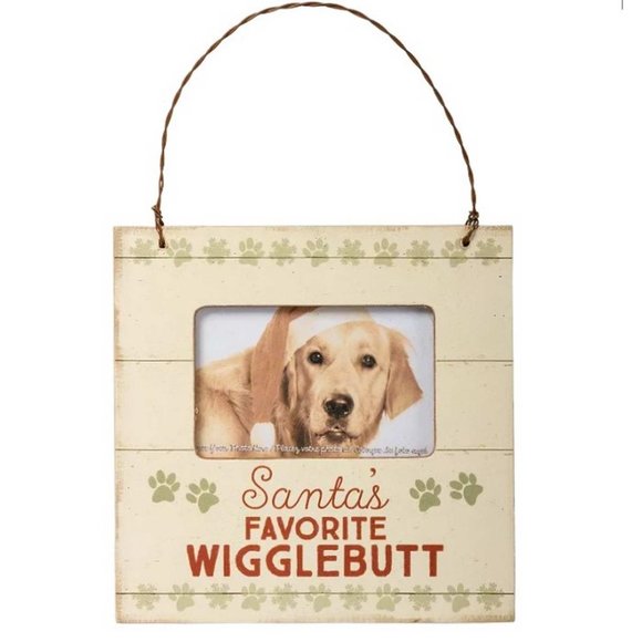 "Santa's Favorite Wigglebutt" Dog Mini Frame - Picture 1 of 3